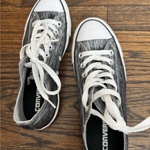 Converse Gray and White High Tops